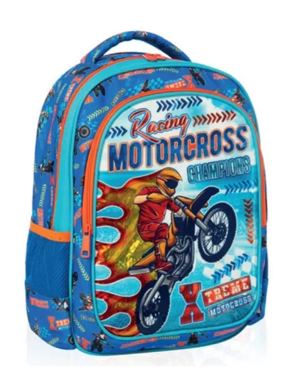 ADEL Okul Sırt Çantası Kids Motorcross PVC 000138