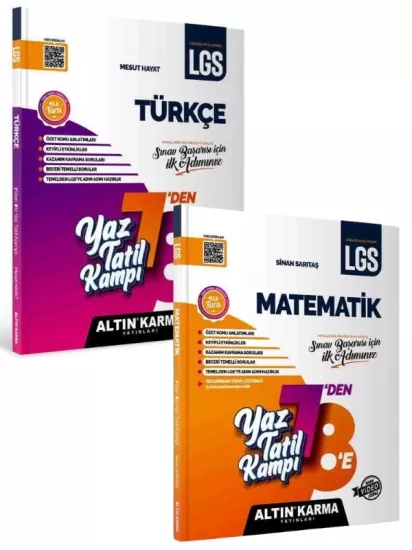 Altın Karma Yayınları Türkçe Matematik 7’den 8’e 