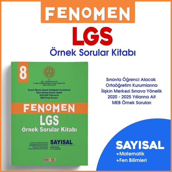 Fenomen 8.Sınıf LGS Sayısal Çıkmış Soruları Kitabı