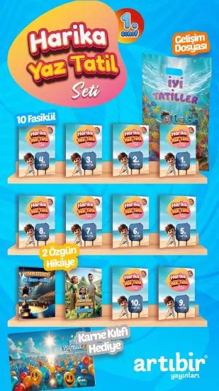 Artıbir Yayınları 1.Sınıf Yaz Harika Tatil 10 Fasikül + 2 Hikaye