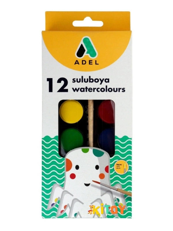 Adel Sulu Boya Seti 12’li 30mm Fırçalı