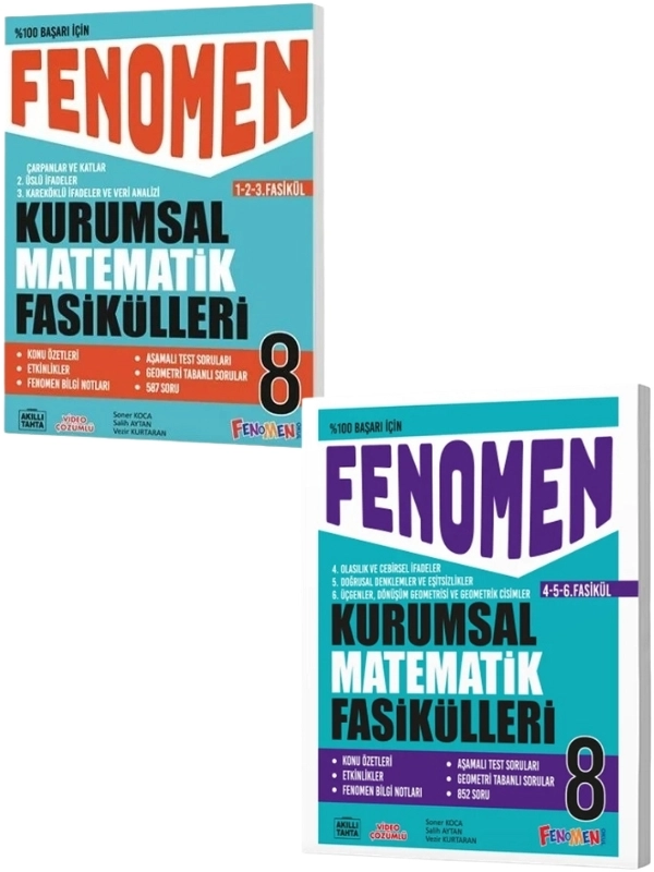 Fenomen 8 Kurumsal Matematik Fasikülleri (1-2-3-4-5-6. FASİKÜL) Toplam 6 Fasikül Bir Arada