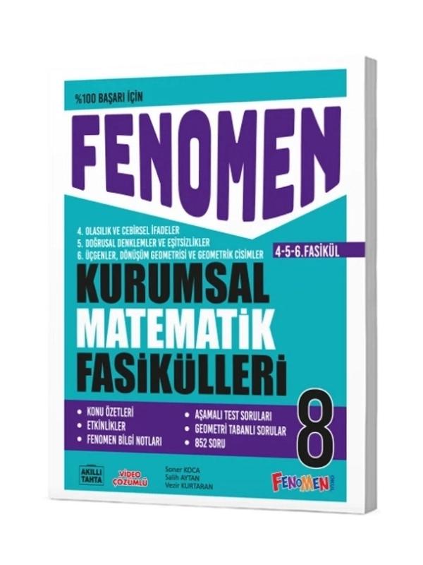 Fenomen 8 Kurumsal Matematik Fasikülleri (1-2-3-4-5-6. FASİKÜL) Toplam 6 Fasikül Bir Arada