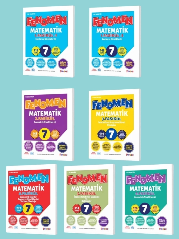 Fenomen 7 Matematik Fasikülleri(TOPLAM 7 FASİKÜL) BAĞLAM TEMELLİ SORULAR - 2026 BASIM