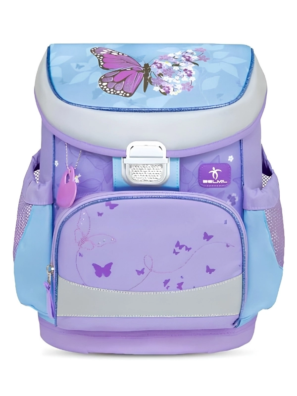 Belmil Purple Blue Butterfly Ergonomik Okul Sırt Çantası 405-33/AG