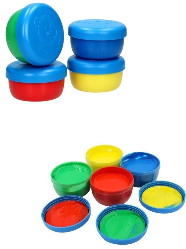 Maped Parmak Boyası 80 Gram 4’lü Kavanoz Kırmızı, Yeşil, Sarı, Lacivert