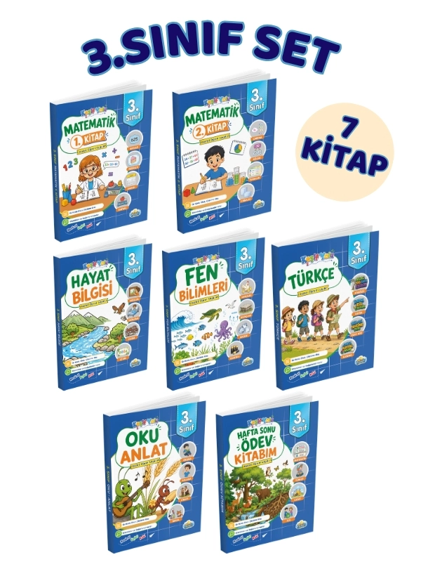 Mavi Deniz Yayınları 3.Sınıf Ders Kitabı Set 2026-2027  7 Kitap