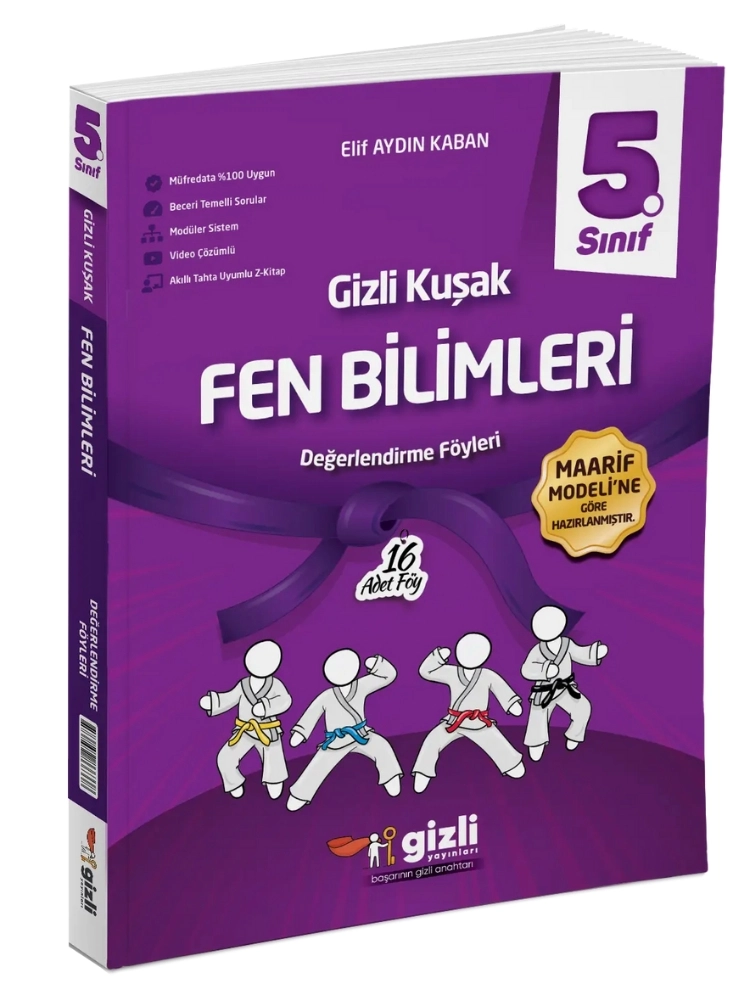 5. Sınıf Fen Bilimleri Gizli Kuşak Değerlendirme Föyleri - Gizli Yayınları