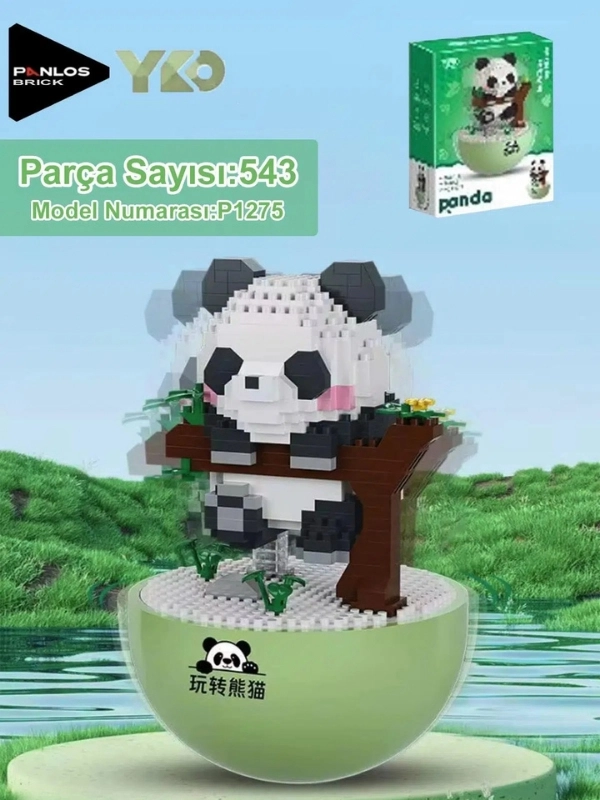 Vagon Life Panlos Yko Serisi Dekoratif ve Koleksiyonluk Lego Panda Modeli 543 Parça Yapım Seti -FFP1275