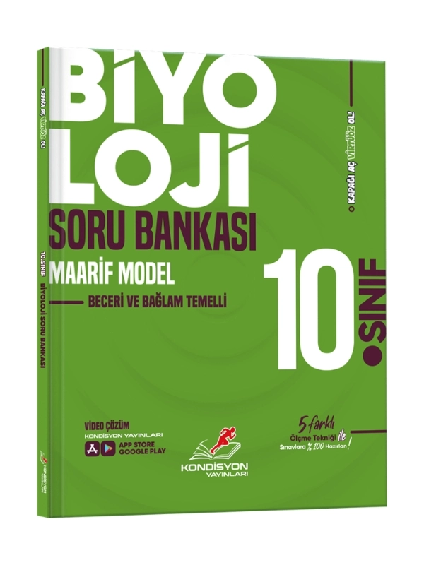 Kondisyon Yayınları Biyoloji 10. Sınıf Soru Bankası - Maarif Model 2026-2027 Yeni Müfredat
