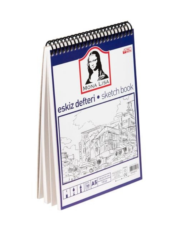 Südor Mona Lisa Eskiz Defteri 120 Gr A5 50 Yaprak Spiralli 