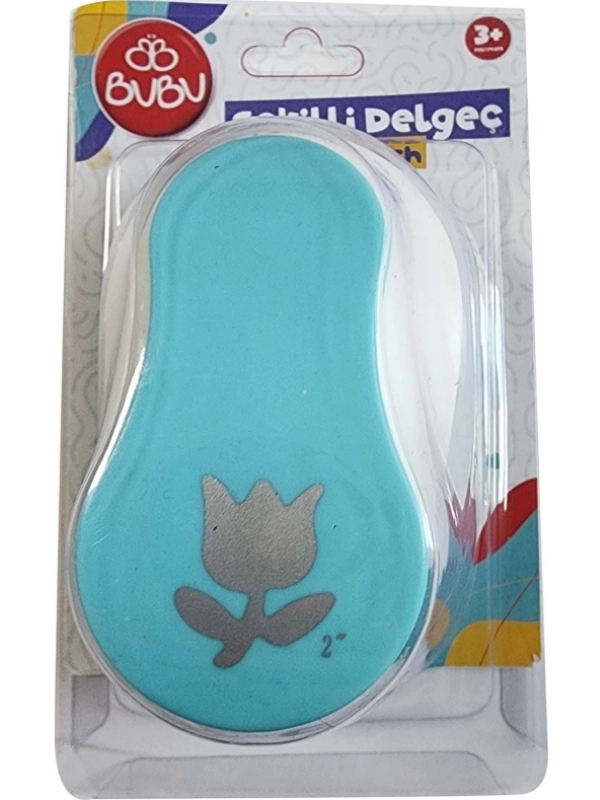Bu-bu Şekilli Eva ve Kağıt Delgeç Çiçek Lale  2’’  5cm  XL