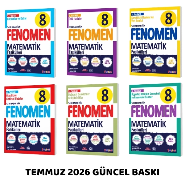 Fenomen 8. Sınıf Matematik Fasikülleri 6 Fasikül Temmuz 2026 Basımı