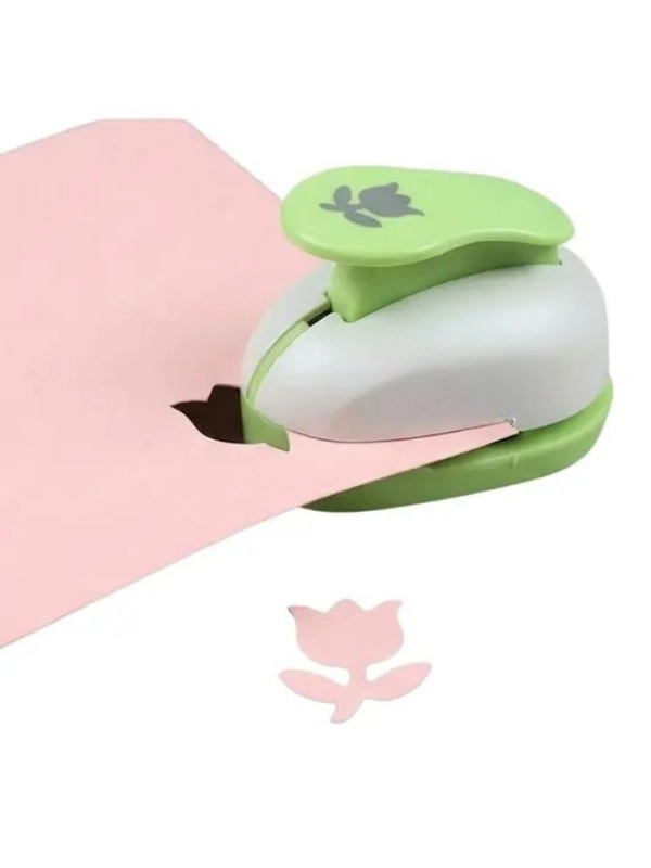 Bu-bu Şekilli Eva ve Kağıt Delgeç Çiçek Lale  2’’  5cm  XL