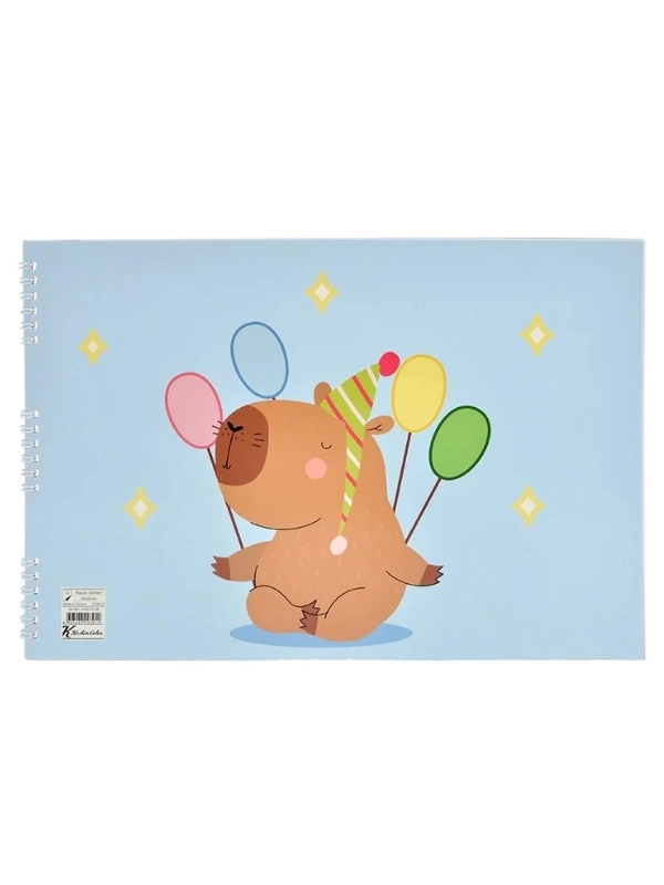 Capybara Resim Defteri Spiralli Küçük Boy 17x25 cm