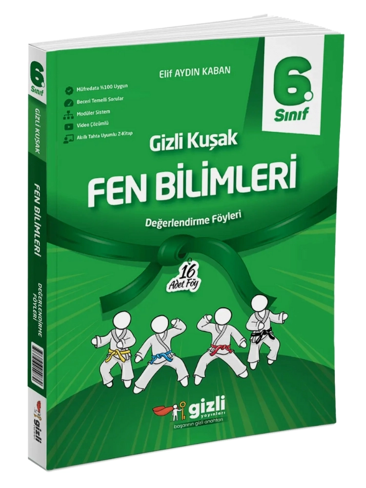 6. Sınıf Fen Bilimleri Gizli Kuşak Değerlendirme Föyleri - Gizli Yayınları