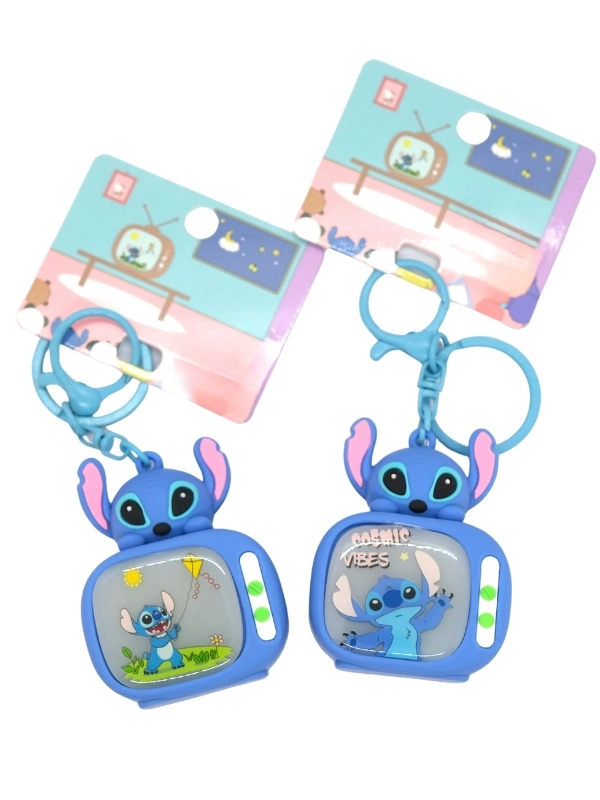 Stitch TV Işıklı Anahtarlık Çanta Süsü Figür 1 Adet
