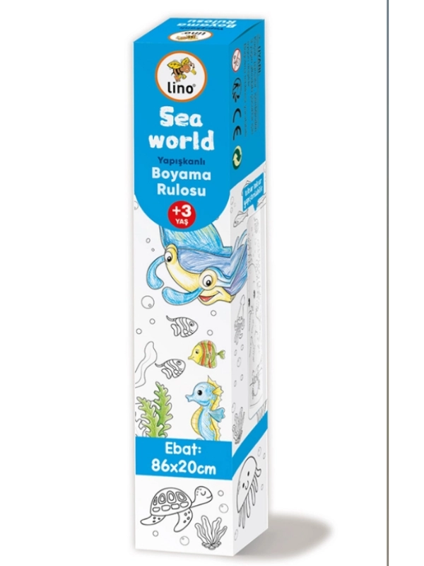 Lino Yapışkanlı Rulo Boyama Kağıdı Sea World 86x20cm