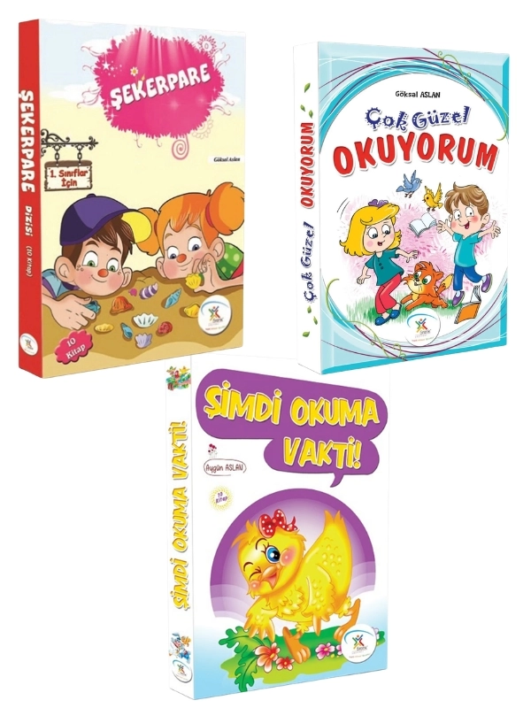 1.Sınıf Hikaye Seti 3 Set - Şimdi Okuma Vakti, Çok Güzel Okuyorum, Şekerpare Toplam 30 Kitap