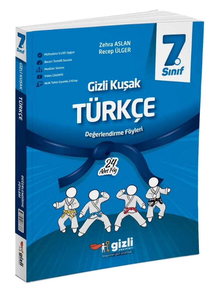  7. Sınıf Türkçe Gizli Kuşak Değerlendirme Föyleri - Gizli Yayınları