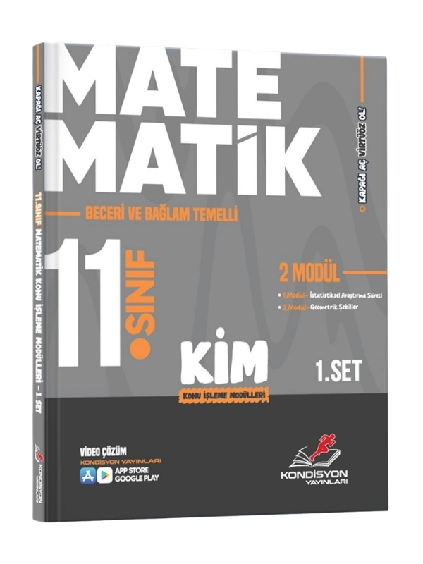 Kondisyon Yayınları Virtüöz 11. Sınıf Matematik Konu İşleme Modülleri 2 Modül KİM 1.SET - Beceri ve Bağlam Temelli - Maarif Model 2026-2027 Yeni Müfredat