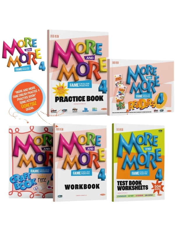 MORE & MORE İLKOKUL 4.SINIF PRACTICE BOOK & WORKBOOK & READERS & CRAFT BOOK & TEST BOOK