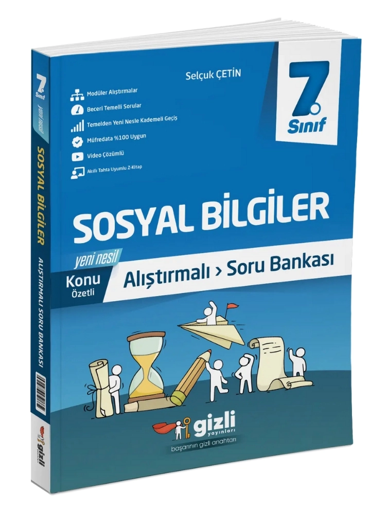 7. Sınıf Sosyal Bilgiler Alıştırmalı Soru Bankası - Gizli Yayınları
