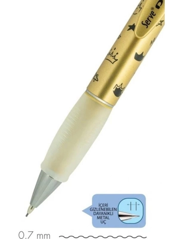 Serve Deep Versatil Kalem Sketch Serisi 0.7mm – Metalik M. Royal Gold - Crown