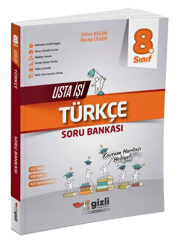 8. Sınıf Türkçe Usta İşi Soru Bankası (Kavram Haritası Hediyeli)