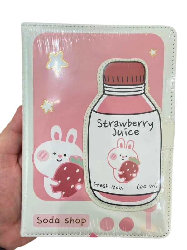 Pembe Tavşanlı Sert Kapaklı Defter Mıknatıs Kilitli 13,5X18,6cm 