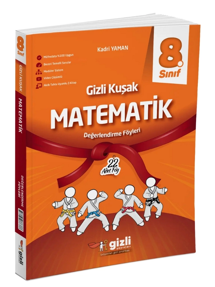  8. Sınıf LGS Matematik Gizli Kuşak Değerlendirme Föyleri - Gizli Yayınları