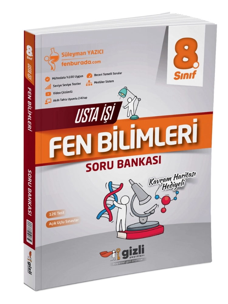 8. Sınıf Fen Bilimleri Usta İşi Soru Bankası (Kavram Haritası Hediyeli)