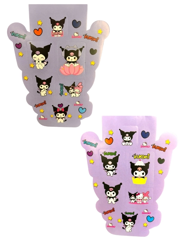 Kuromi Şeklinde 16 Cm 8 Sayfa Kuromi Hello Kitty Sticker Defteri