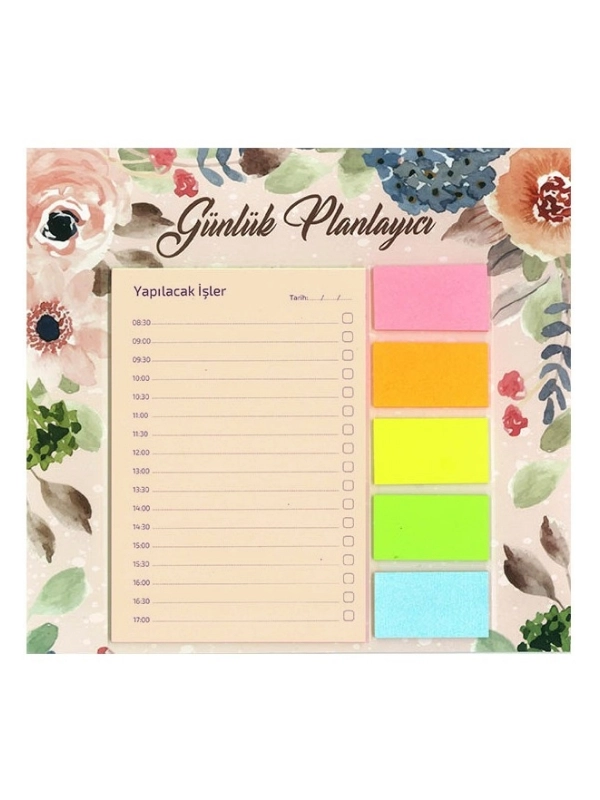 Notyaz Günlük Planlayıcı Çiçek Desenli Set GP-6205 