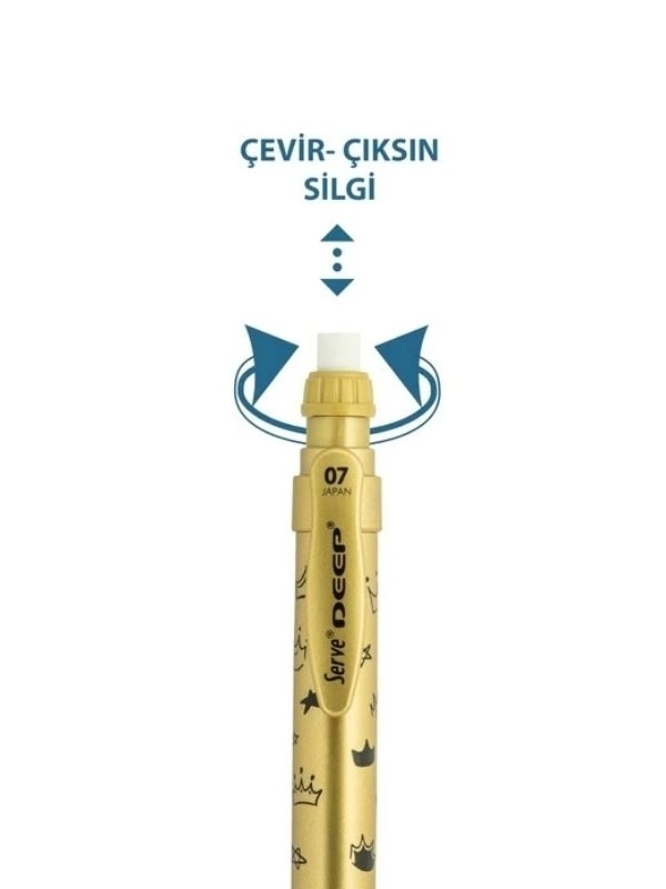 Serve Deep Versatil Kalem Sketch Serisi 0.7mm – Metalik M. Royal Gold - Crown