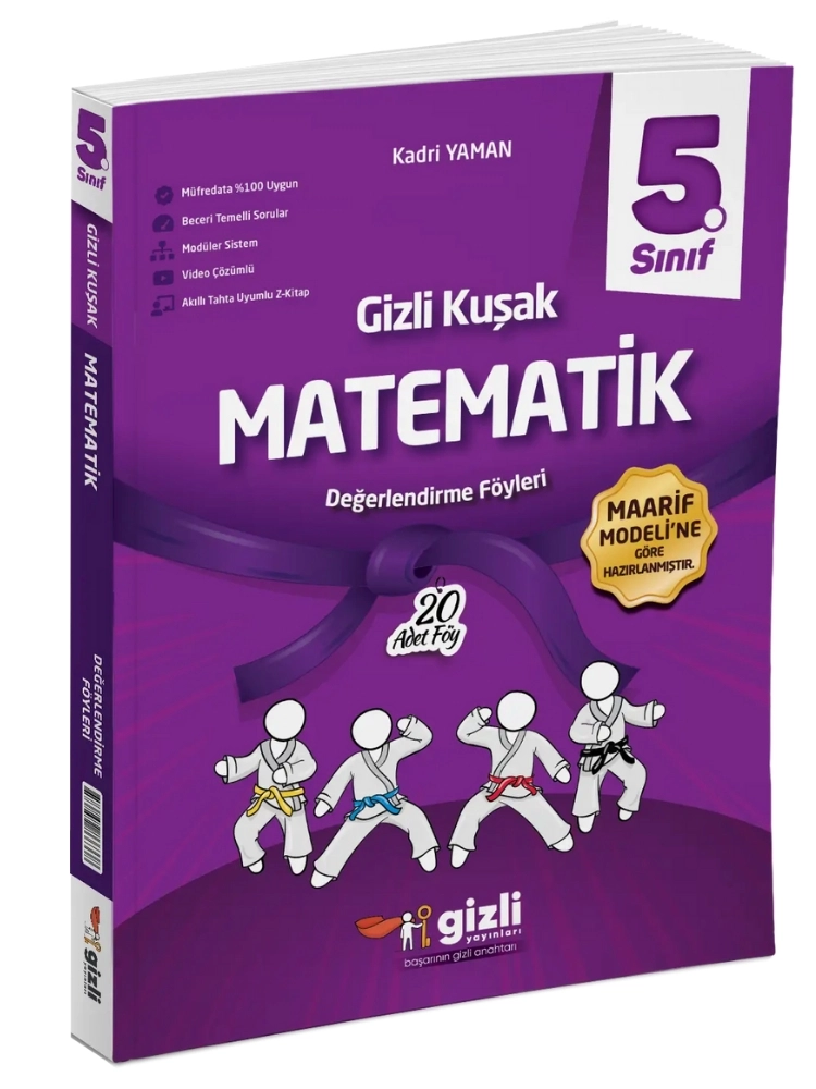 5. Sınıf Matematik Gizli Kuşak Değerlendirme Föyleri - Gizli Yayınları