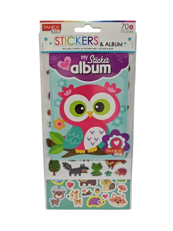 Tanex Sevimli Hayvanlar Albüm Serisi TNX-25451 Sticker Defteri