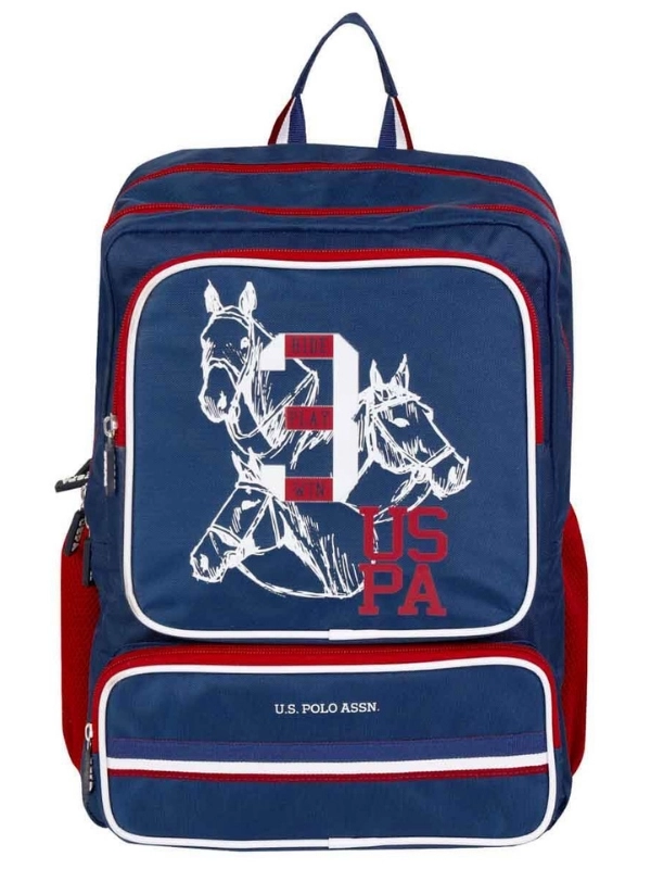 U.S. Polo Ride Play Win Lacivert Okul Sırt Çantası ve Beslenme Çantası Set PLCAN24200 PLBSC24201