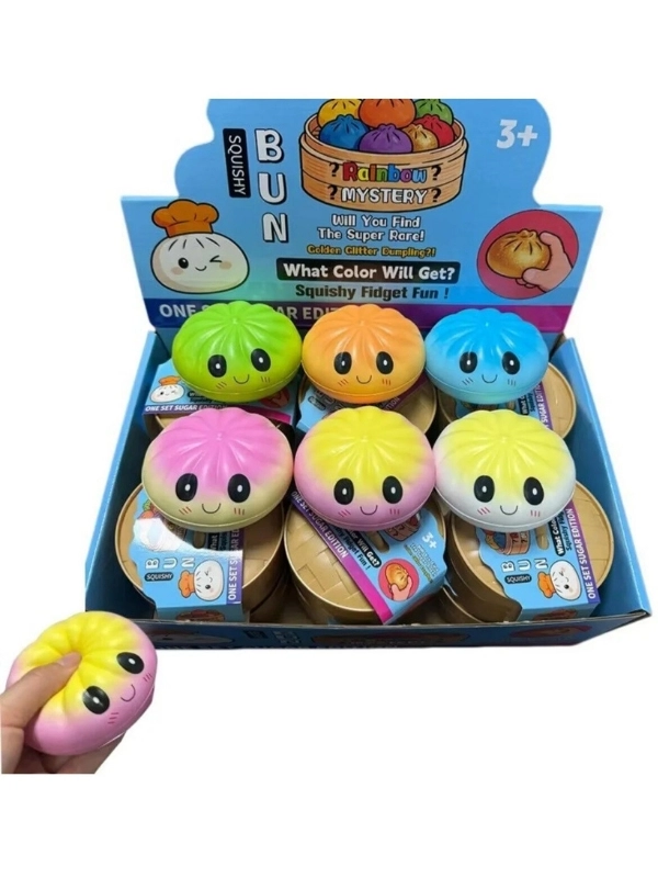 Dumpling Squishy Bun Rainbow Sürpriz Paket Yumuşak Stres Oyuncağı