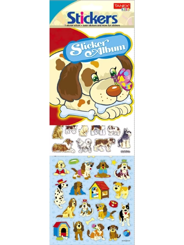 Tanex Tatlı Köpek Albüm Serisi Sticker ve Sticker Defteri TNX-25477