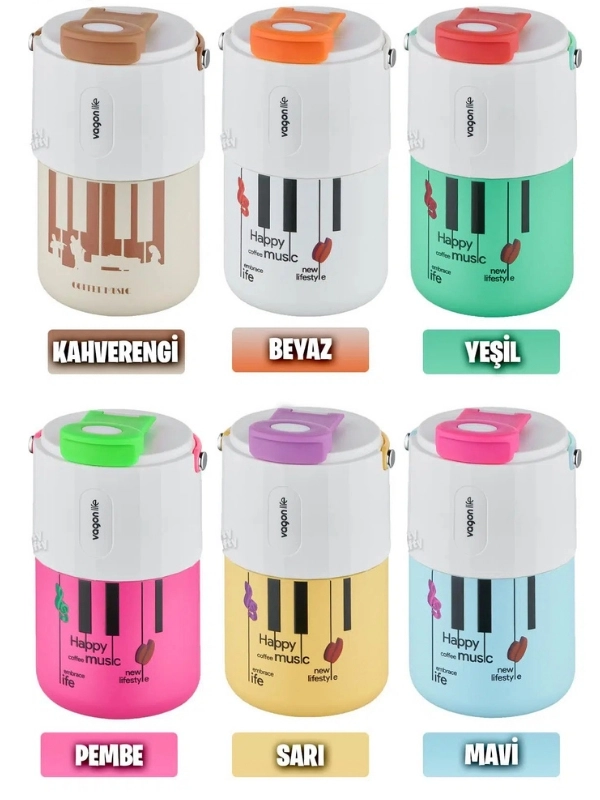 Vagonlife Tumbler 400 ML Kahve Bardağı/Mug Pipetli/Rahat İçim Paslanmaz Çelik Termos VGN2050 MAVİ