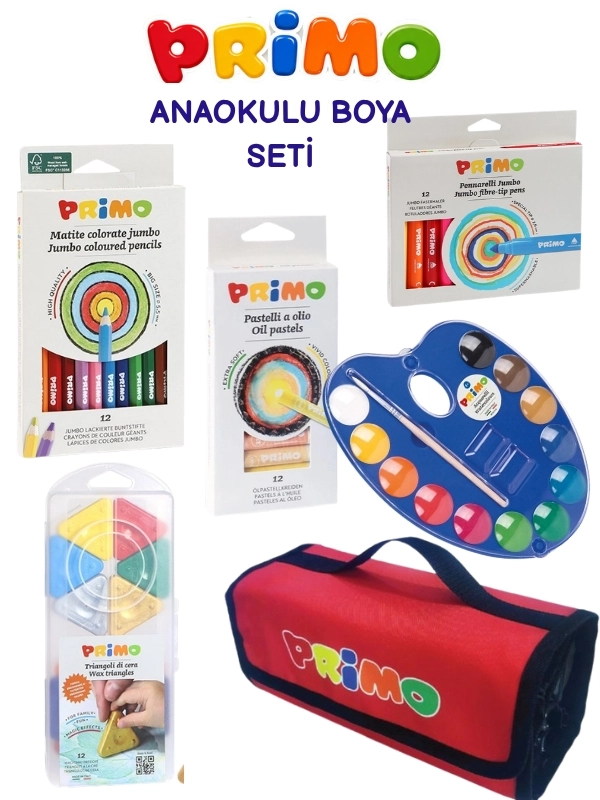 Primo Kalem Kutulu Tam Boya Seti - Anaokulu İçin Uygundur