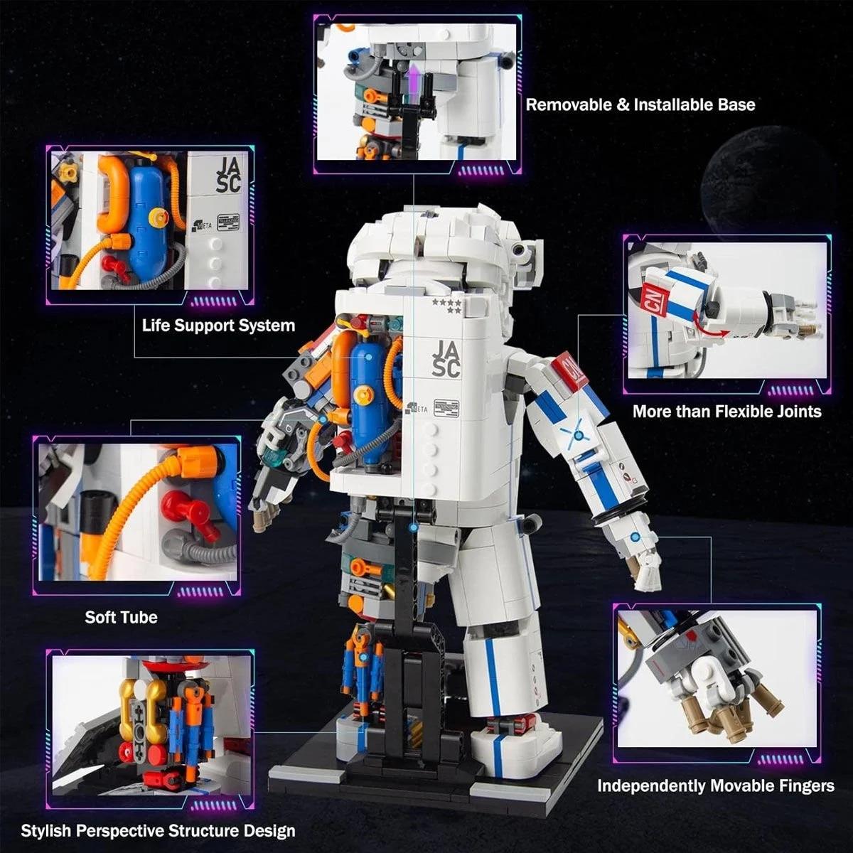 JK9106 Jaki Astronot Blok Seti -Vagonlife Uzay Serisi