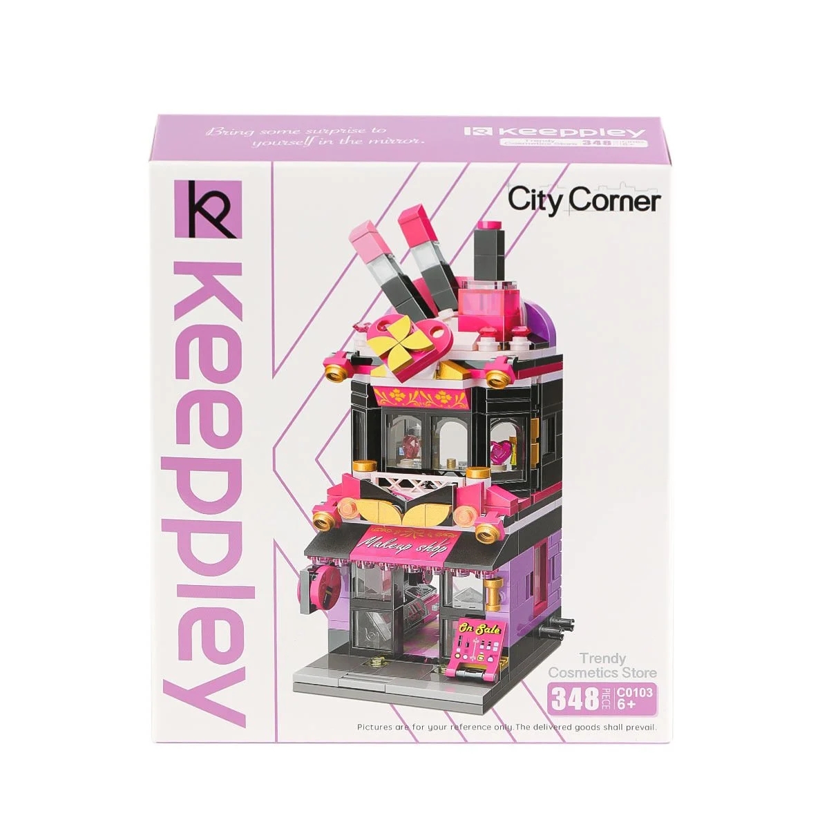 Vagonlife Keeppley City Corner Trendy Cosmetics Store Kozmetik Mağazası Hediyelik Dekorasyon Yapı Blokları Oyuncak Seti KP0103