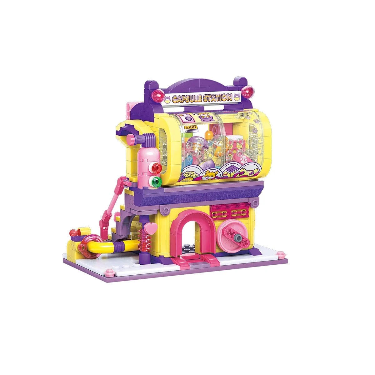 Vagonlife Keeppley Lovely Street Shiba Inu Gashapon Machine Kapsül İstasyonu Blok Seti KP28010