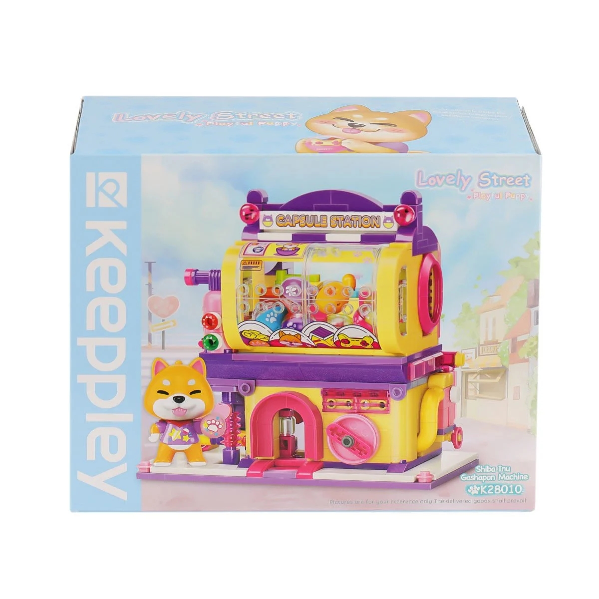 Vagonlife Keeppley Lovely Street Shiba Inu Gashapon Machine Kapsül İstasyonu Blok Seti KP28010