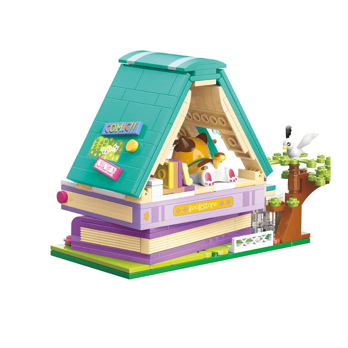 Vagonlife Keeppley Lovely Street Calico Cat Kedi Çizgi Roman Evi Blok Seti KP28018