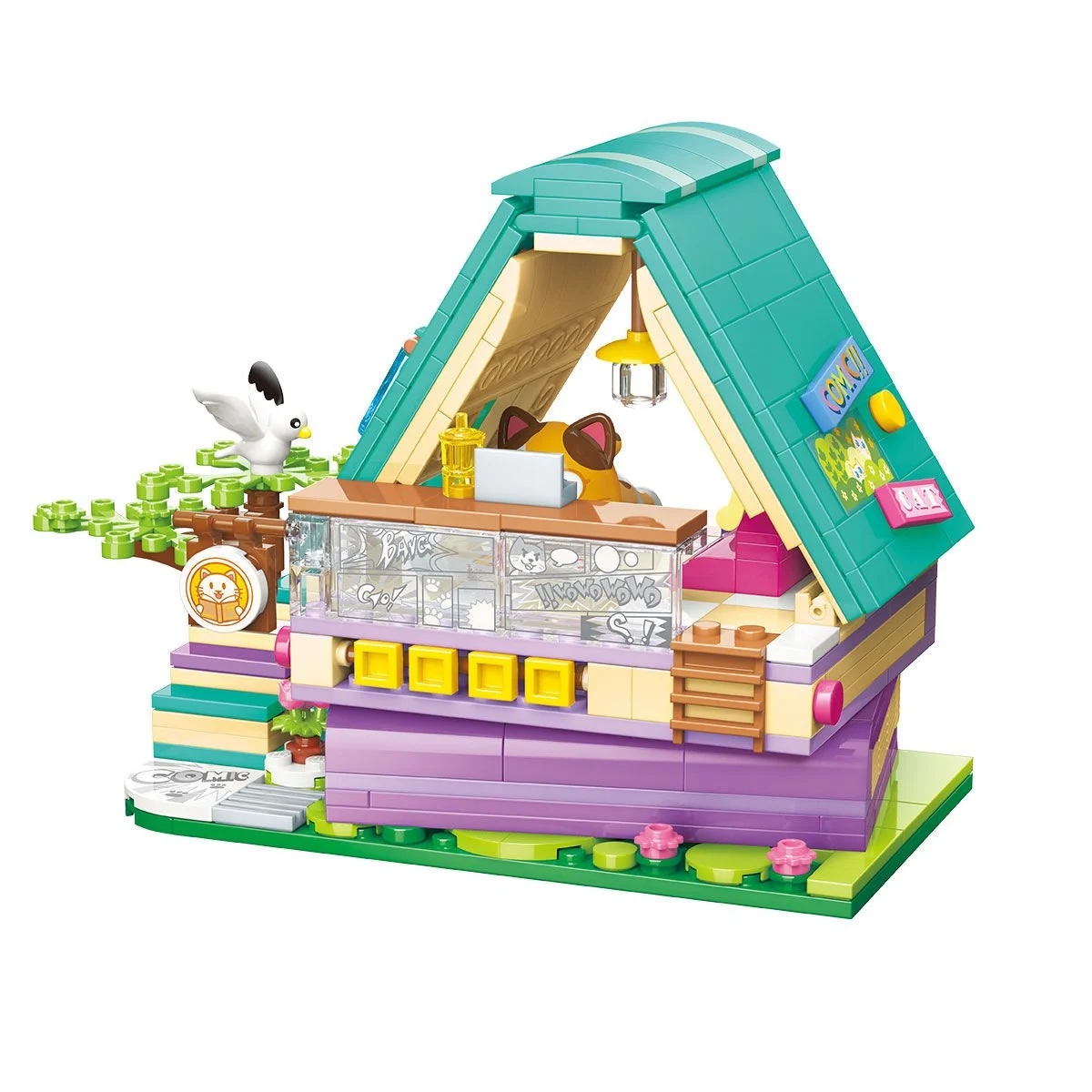 Vagonlife Keeppley Lovely Street Calico Cat Kedi Çizgi Roman Evi Blok Seti KP28018