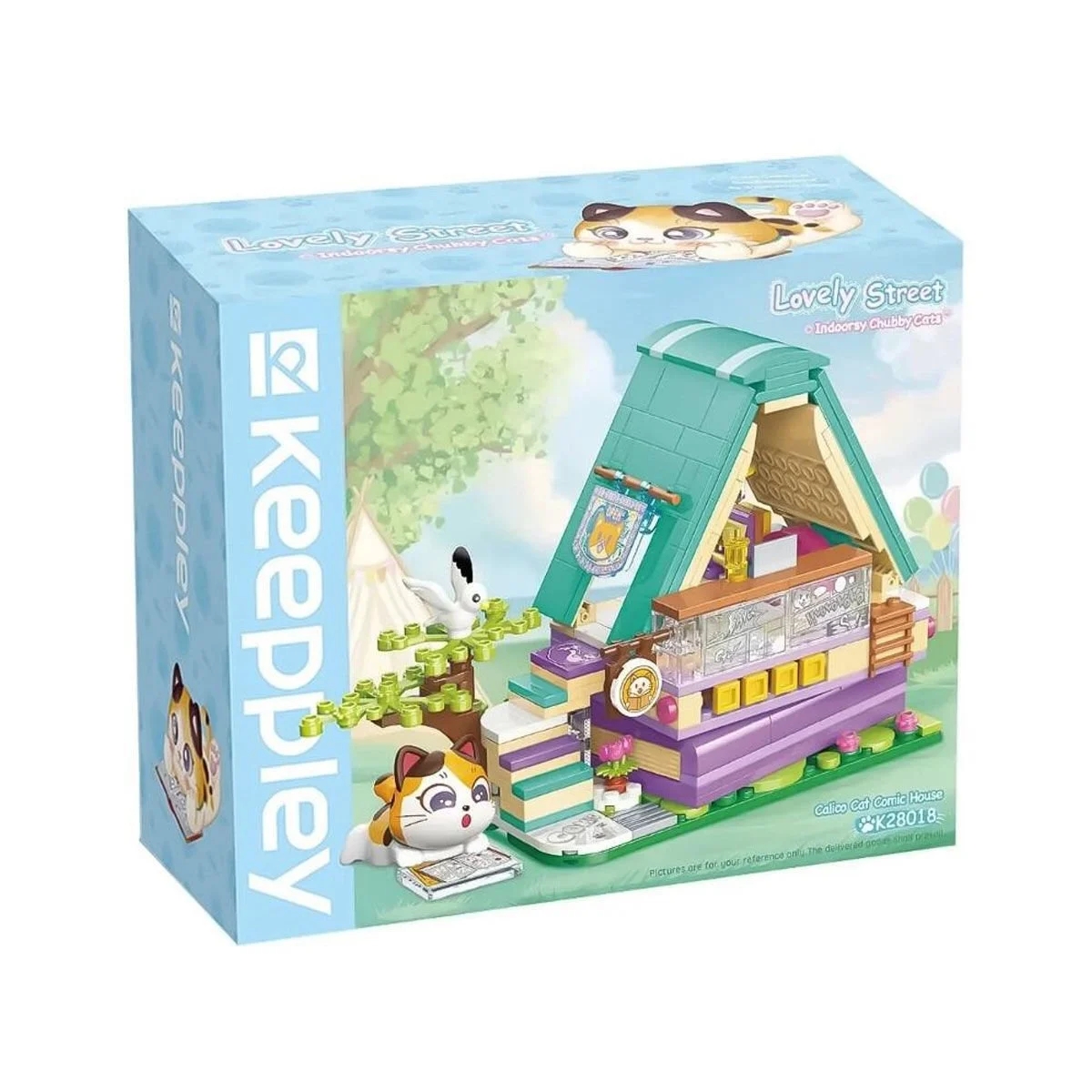 Vagonlife Keeppley Lovely Street Calico Cat Kedi Çizgi Roman Evi Blok Seti KP28018