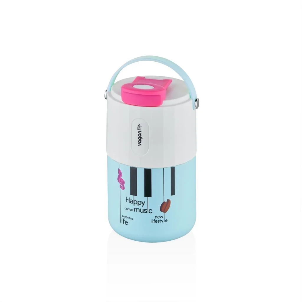 Vagonlife Tumbler 400 ML Kahve Bardağı/Mug Pipetli/Rahat İçim Paslanmaz Çelik Termos VGN2050 MAVİ